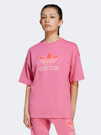 Adidas Oversize Trefoil Kids-Girls Original T-Shirt Pink Fusion