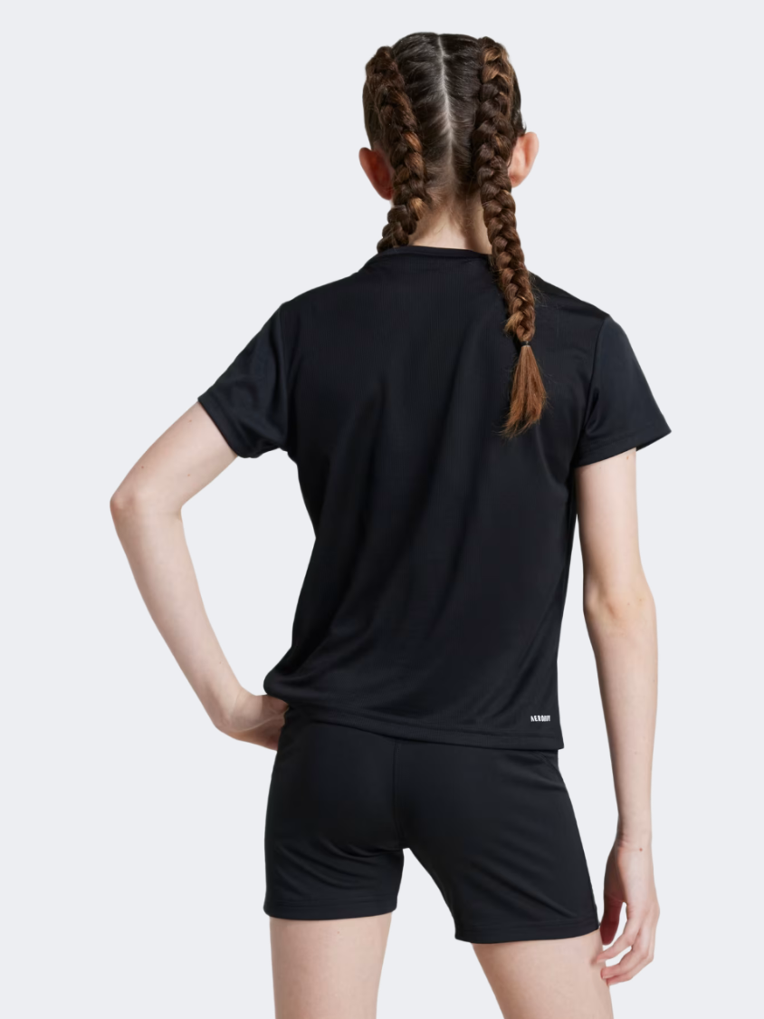 Adidas Train Essentials Regular Fit Logo Kids-Girls Sportswear T-Shirt Black/White