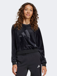 Adidas Girl Holiday Glam Cropped Kids-Girls Sportswear Sweatshirt Black
