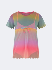 Oil And Gaz Colorful Kids-Girls Beach Monokini Pink