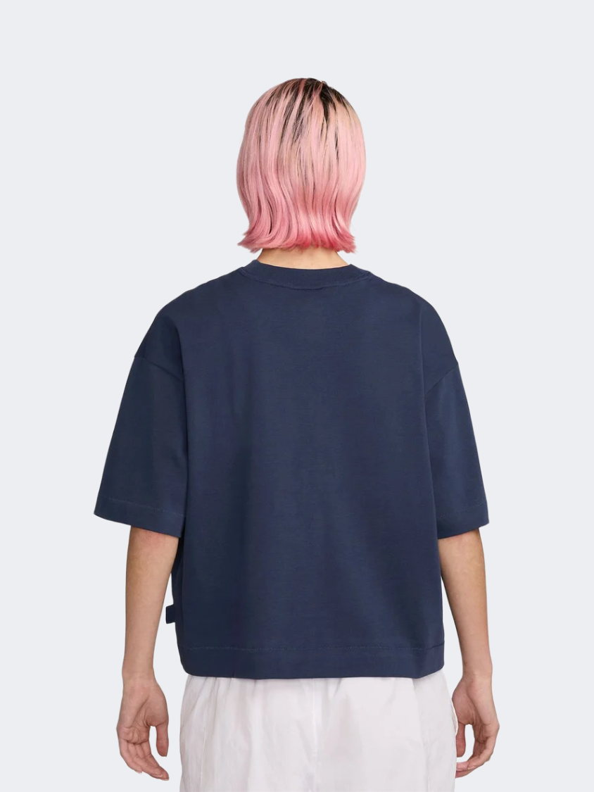 Nike Sportswear Luxe Boxy Women Lifestyle T-Shirt Midnight Navy