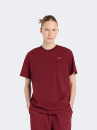 New Balance Athletic Jersey Women Lifestyle T-Shirt Monarch Burgundy