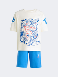 Adidas Marvel Avengers Little-Boys Sportswear Set Off White/Ray Blue