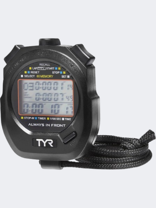 Tyr Z200 Stop Unisex Swim Watch Black