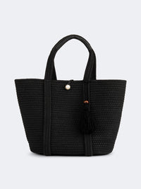 Oil And Gaz Chic Women Beach Bag Black