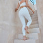 Wiskii High-Waist Energy Women Sportswear 7/8 Tight Ivory