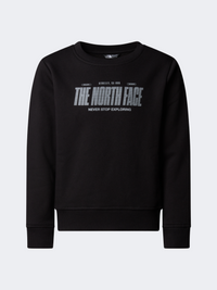 The North Face Reflective Logo Relaxed Vrew Boys Lifestyle Sweatshirt Black