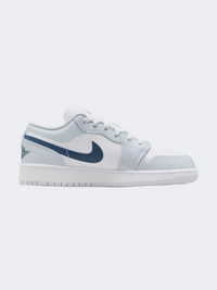 Nike Air Jordan 1 Low Gs-Girls Lifestyle Shoes White/Aura/Blue
