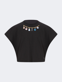 Top Ten Stylish Kids-Girls Lifestyle Cropped Boxy T-Shirt Black