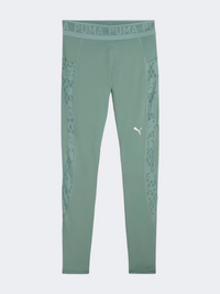 Puma Lace High Waist Women Training 7/8 Tight Green Moon