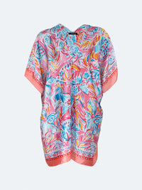 Oil And Gaz Elegant Women Beach Poncho Pink/Light Blue