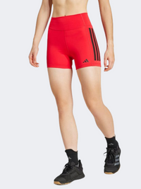 Adidas Optime 3 Stripes  Women Training Short Pure Ruby
