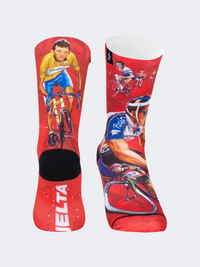Pacific La Vuelta Unisex Cycling Sock Red