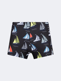 Oil And Gaz Stretchy Kids-Boys Beach Swim Short Black