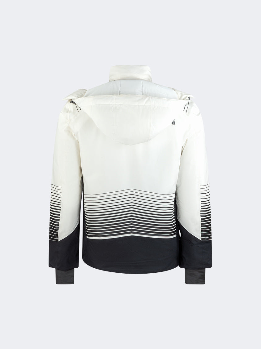 Oil And Gaz Comfortable Men Skiing Jacket White/Black