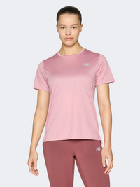 New Balance Drapey Relaxed Women Performanc T-Shirt Pink Taffy