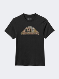 5-11 Camo Crest Men Tactical T-Shirt Black
