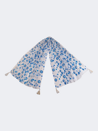 Amelie Women Beach Sarong White/Blue