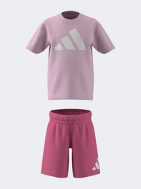 Adidas Essentials Little Girls Sportswear Set Clear Pink/White
