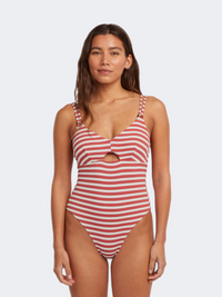 Oneill Originals Women Swim Monokini White/Red Stripe