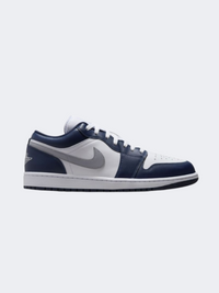 Nike Air Jordan 1 Men Lifestyle Shoes White/Navy/Grey