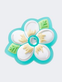 Crocs Gem Plumeria Floral Unisex Lifestyle Pins Blue/White