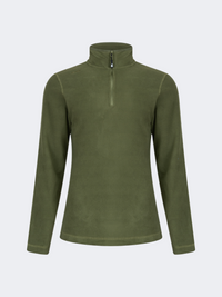 Oil&Gaz Warm Men Skiing 1/4 Zip Fleece Olive