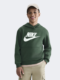 Nike Sportswear Club Fleece Boys Lifestyle Hoody Green/White
