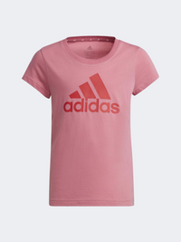 Adidas Badge Of Sport Gs-Girls Lifestyle T-Shirt Rose Tone/Vivid Red