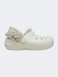 Crocs Classic Fleece Lined Kids Lifestyle Clog Summit White