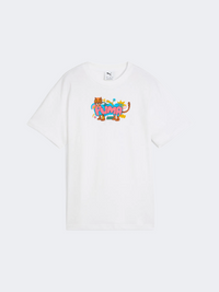 Puma Graphic Leopard Girls Lifestyle T-Shirt White