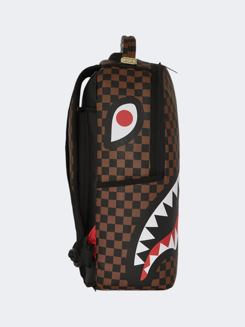 Spray Ground Split Check Unisex Lifestyle Backpack Brown/Cream