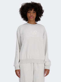 New Balance Essentials Ft Logo Women Lifestyle Sweatshirt Ash Heather