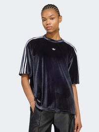Adidas Tee With Ruched And Bow Women Originals T-Shirt Black