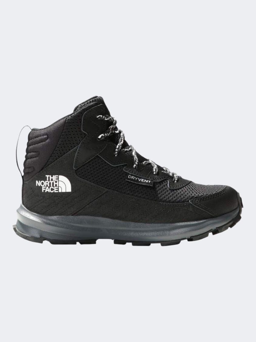 The North Face Fastpack Mid Waterproof Kids Hiking Shoes Black