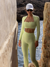 Wiskii High-Waist Energy Women Sportswear 7/8 Tight Matcha