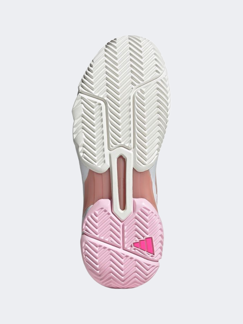 Adidas Courtjam Control 3 Tennis Women Tennis Shoes White/Silver/Pink