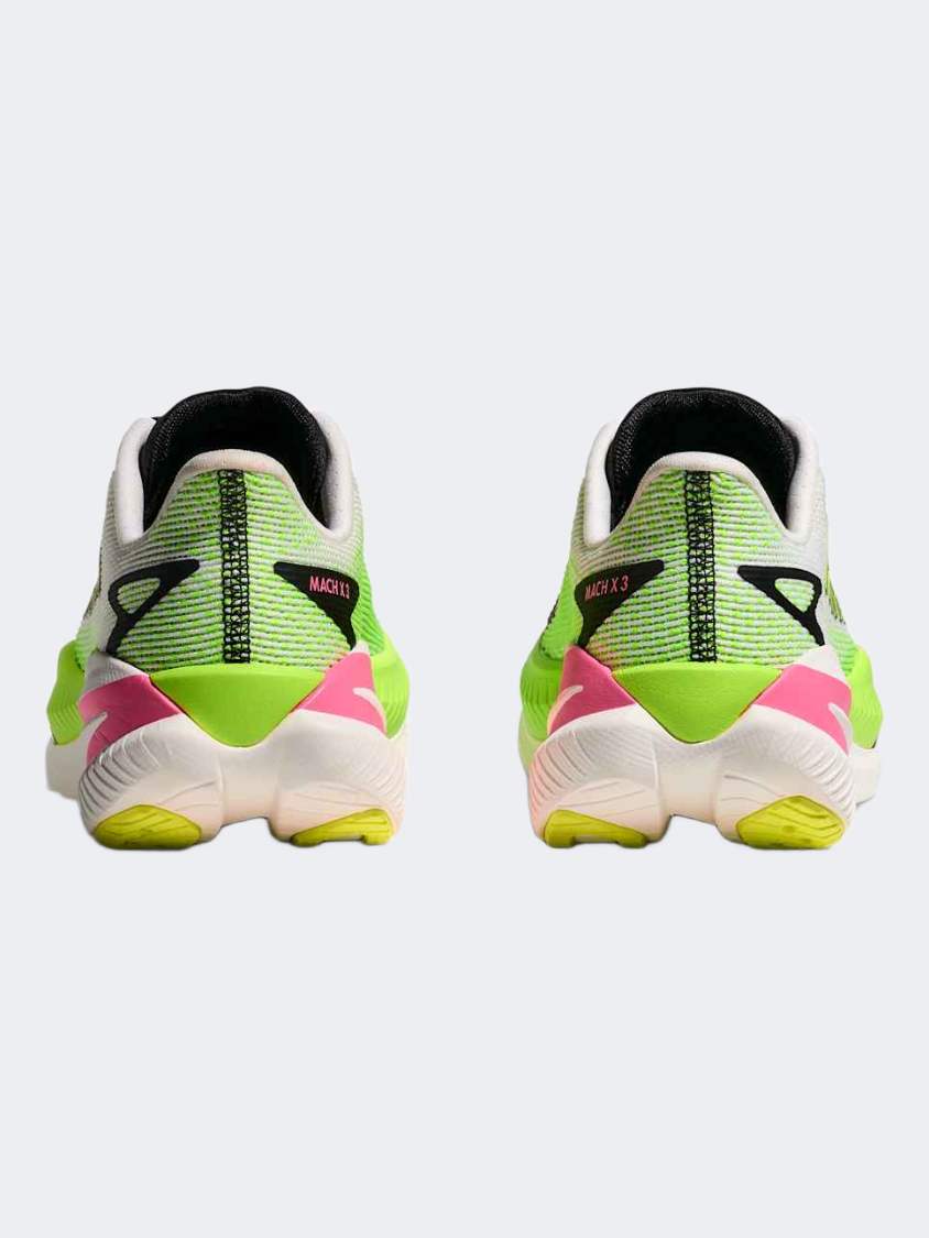 Hoka Mach X 3 Women Running Shoes White/Neon Lime