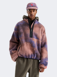 The North Face Red Box Printed 1/2 Zip Men Lifestyle Fleece Grounded Plum