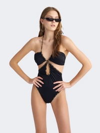 Blu 4 U Glam Leo Women Beach Monokini Black