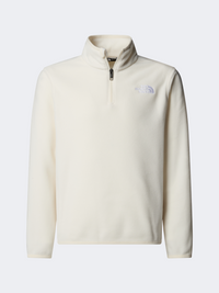 The North Face Glacier 1/4 Zip Boys Hiking Fleece White Dune