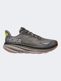 Hoka Clifton 9 Gtx Men Running Shoes Asphalt Grey