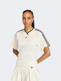 Adidas Rouched Football Women Original T-Shirt Off White