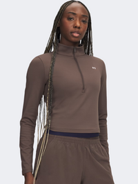Under Armour Motion 1/2 Zip Women Training Long Sleeve Peppercorn/White