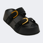 Ateneo Leather Women Beach Slippers Black