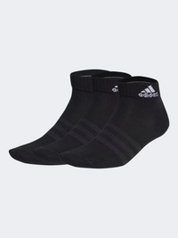 Adidas Thin And Light Ankle 3 Pairs Unisex Sportswear Sock Black/White