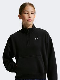 Nike Sportswear Studio Fleece Oversized Girls Lifestyle Long Sleeve Black/White