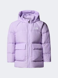 The North Face North Down Fleece Lined Parka Boys Hiking Jacket Lite Lilac