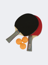 Aln Accessories Table Tennis Bat Set With Balls Fitness Racquet Black/Red