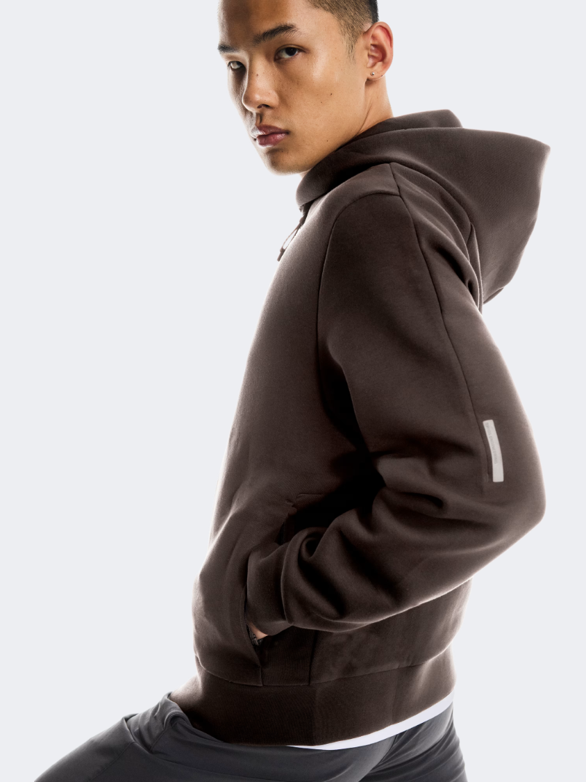 On Focus Tech Zip Men Training Hoody Pebble